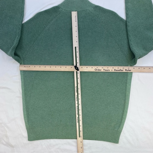 Fynch-Hatton Sweater Adult Medium Green Quarter Zip Long Sleeve Knit Preppy Men - Picture 11 of 16